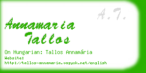 annamaria tallos business card