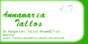 annamaria tallos business card